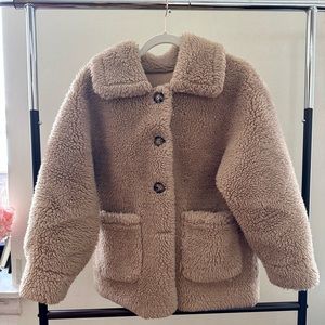 Faux fur sherpa jacket